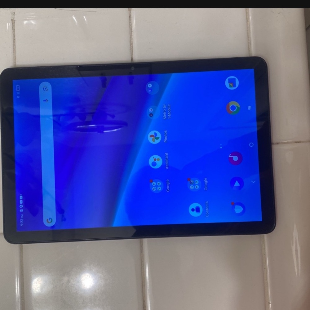 TCL Black and Blue Tablet with Large Display and Vibrant User Interface